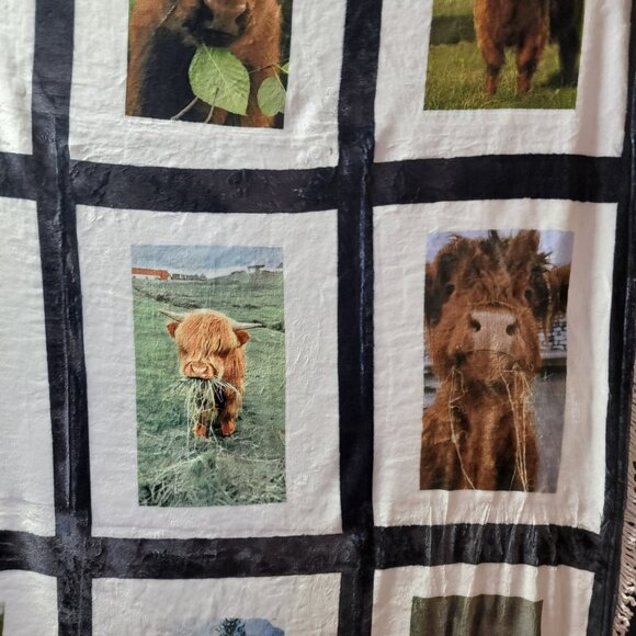 Highland Cow Blanket 9 Custom Photo Throw Blanket - Picture 11 of 15